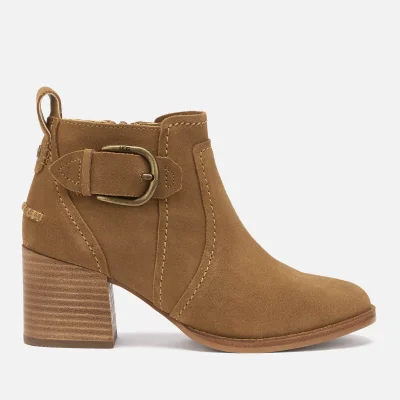 UGG Women's Leahy Buckle Heeled Ankle Boots - Chestnut
