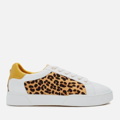 Dune Women's Ellenie S Leather Low Top Trainers - Yellow
