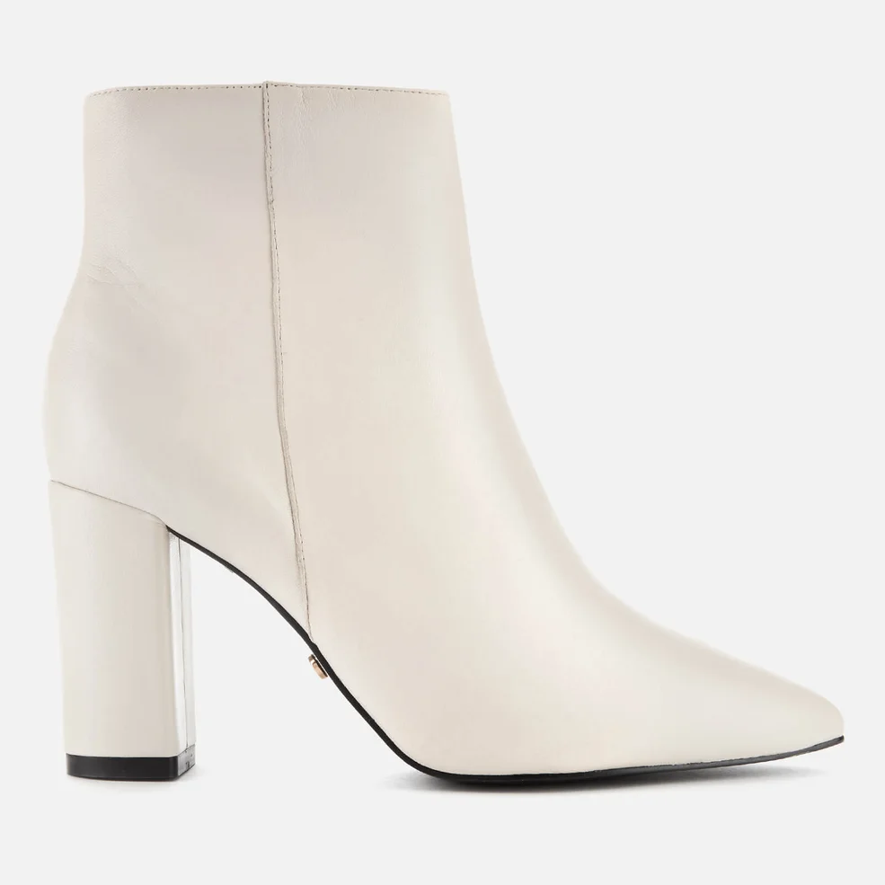 Dune Women's Otilia Leather Heeled Ankle Boots - White Image 1