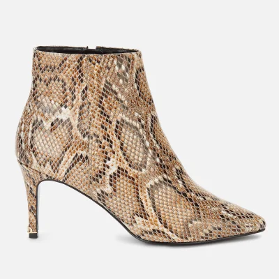 Dune Women's Obsessed Heeled Shoe Boots - Natural Reptile
