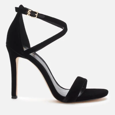 MICHAEL MICHAEL KORS Women's Antonia Velvet Heeled Sandals - Black