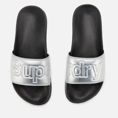 Superdry Women's Colour Change Pool Slide Sandals - Silver