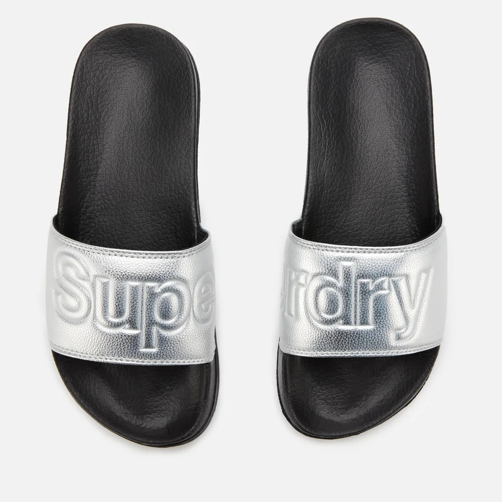 Superdry Women's Colour Change Pool Slide Sandals - Silver Image 1