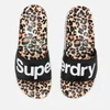 Superdry Women's Superdry Beach Slide Sandals - Brown Print - Image 1