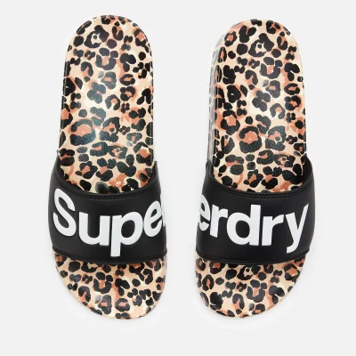 Superdry Women's Superdry Beach Slide Sandals - Brown Print