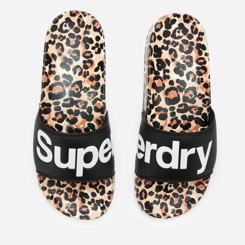 Superdry Women's Superdry Beach Slide Sandals - Brown Print Image 1