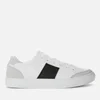 Lacoste Men's Courtline Leather and Suede Trainers - White/Black - Image 1