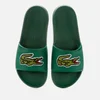 Lacoste Men's Croco Slide Sandals - Green - Image 1