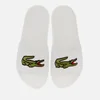 Lacoste Men's Croco Slide Sandals - White/Green - Image 1