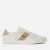 Lacoste Men's Fairlead Leather and Canvas Trainers - Off White/Light Tan - Image 1