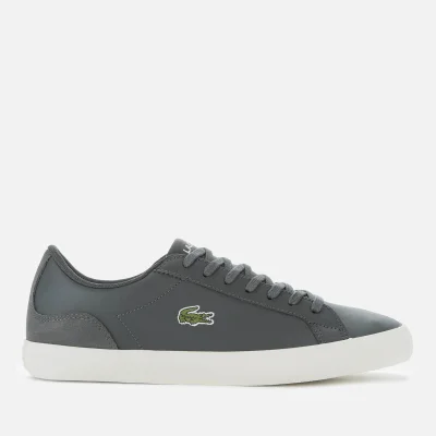 Lacoste Men's Lerond Leather and Suede Trainers - Dark Grey/Off White