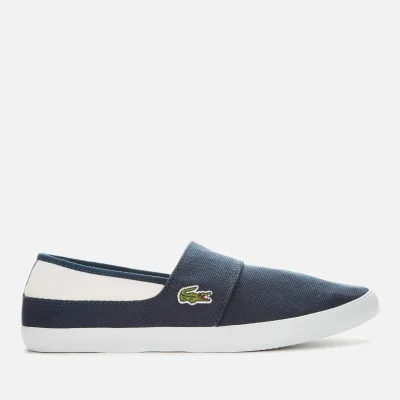 Lacoste Men's Marice Canvas Slip On Trainers - Navy/White