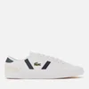 Lacoste Men's Sideline Canvas and Leather Trainers - White/Dark Green - Image 1