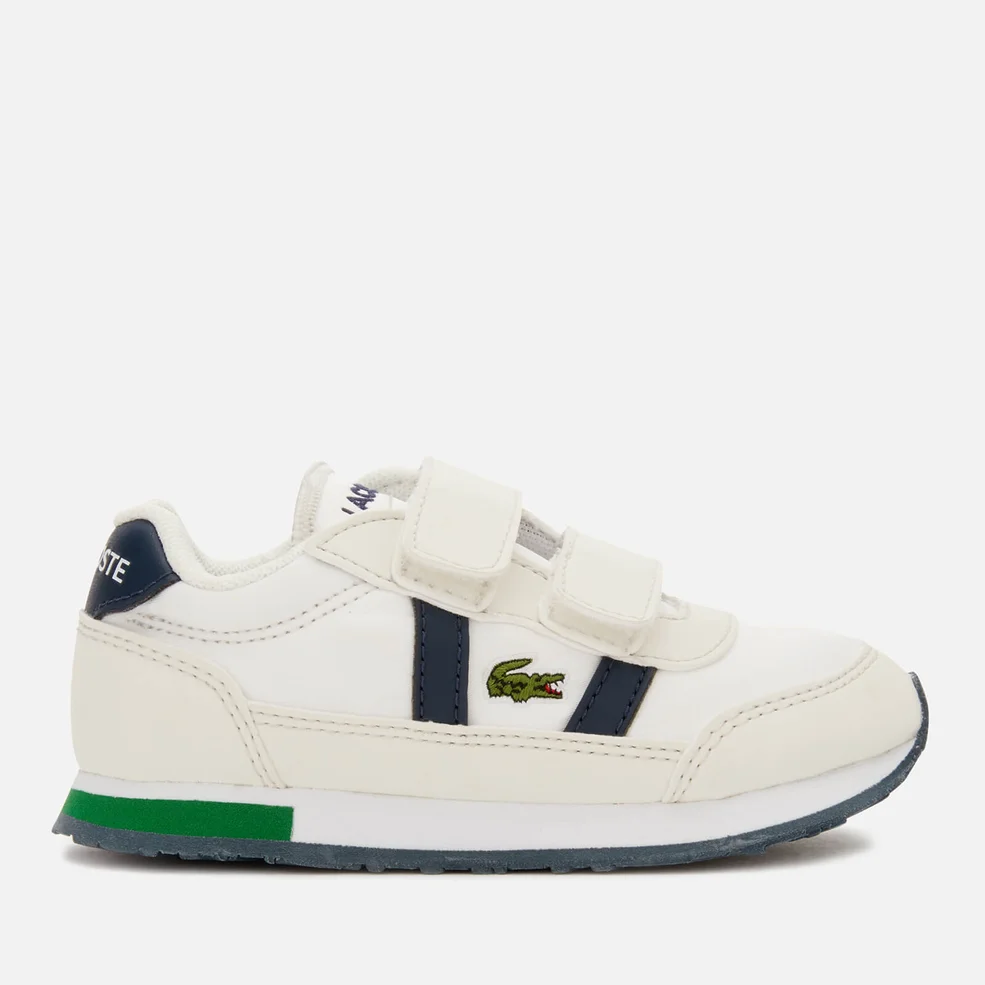Lacoste Toddlers' Partner Velcro Trainers - Off White/Navy Image 1