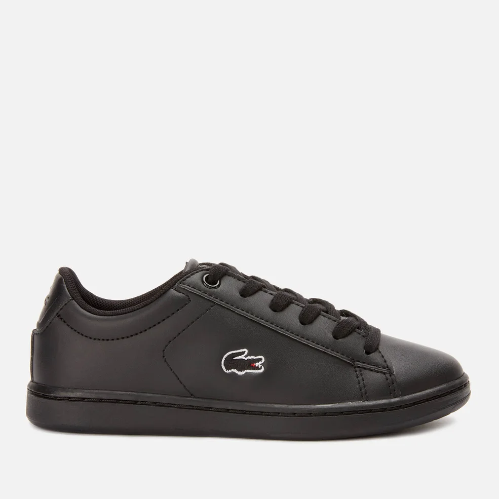 Lacoste Kids' Carnaby Evo Trainers - Black/Black Image 1