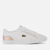 Lacoste Kids' Lerond Trainers - White/Pink - Image 1