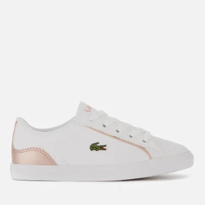 Lacoste Kids' Lerond Trainers - White/Pink