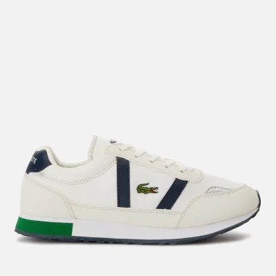 Lacoste Kids' Partner Retro Trainers - Off White/Navy