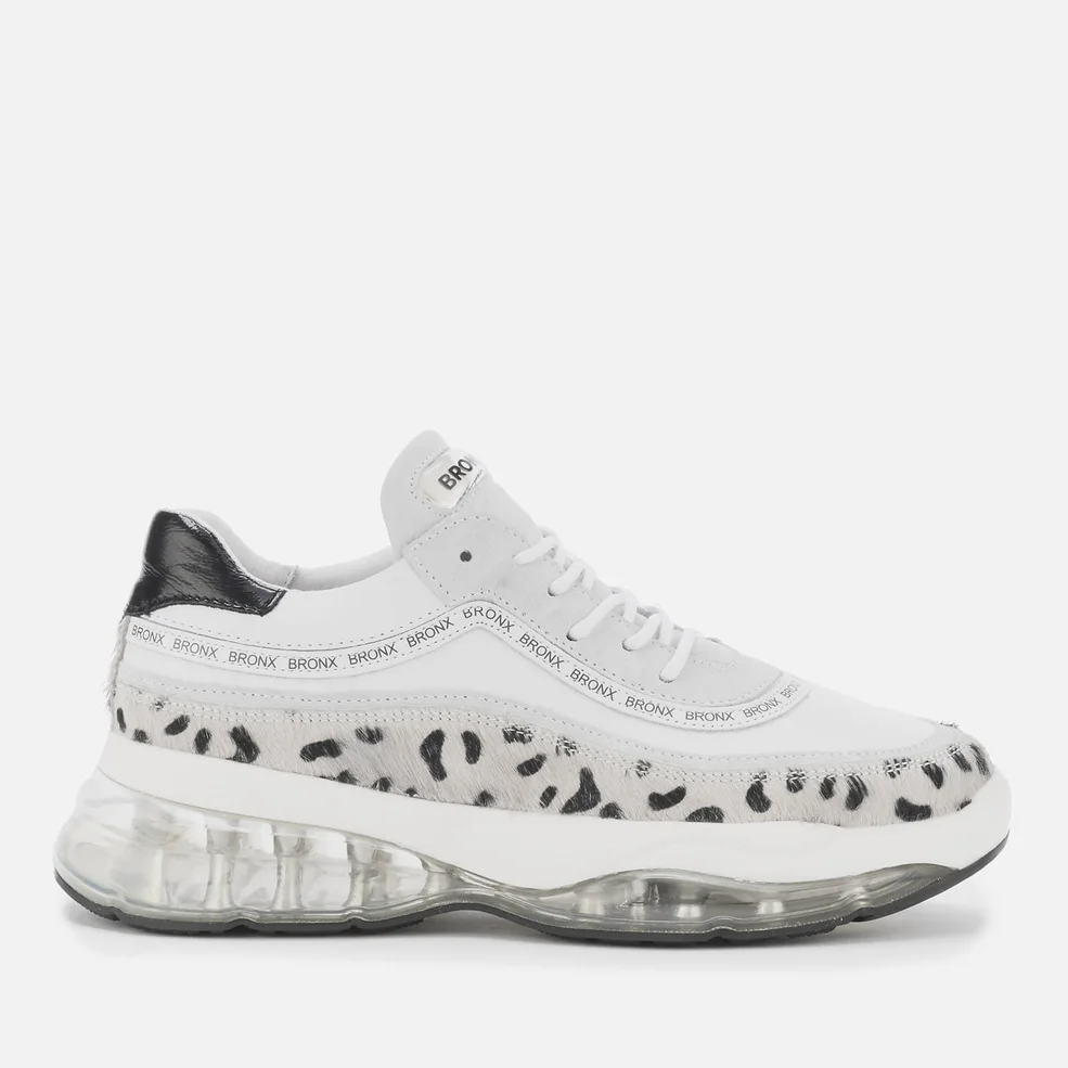 Bronx Women's Bubbly Running Style Trainers - Dalmatian/White/Black Image 1