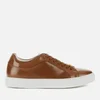 Paul Smith Men's Basso Burnished Leather Cupsole Trainers - Tan - Image 1