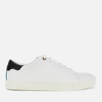 Ted Baker Men's Leepow Leather Cupsole Trainers - White/Tan
