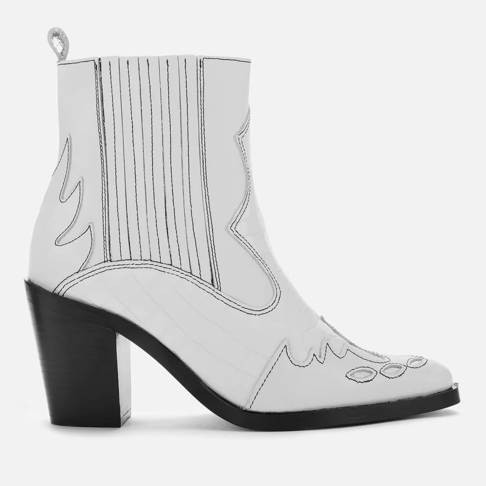Kurt Geiger London Women's Damen Leather Western Style Boots - White Image 1