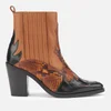 Kurt Geiger London Women's Damen Leather Western Style Boots - Tan Comb - Image 1