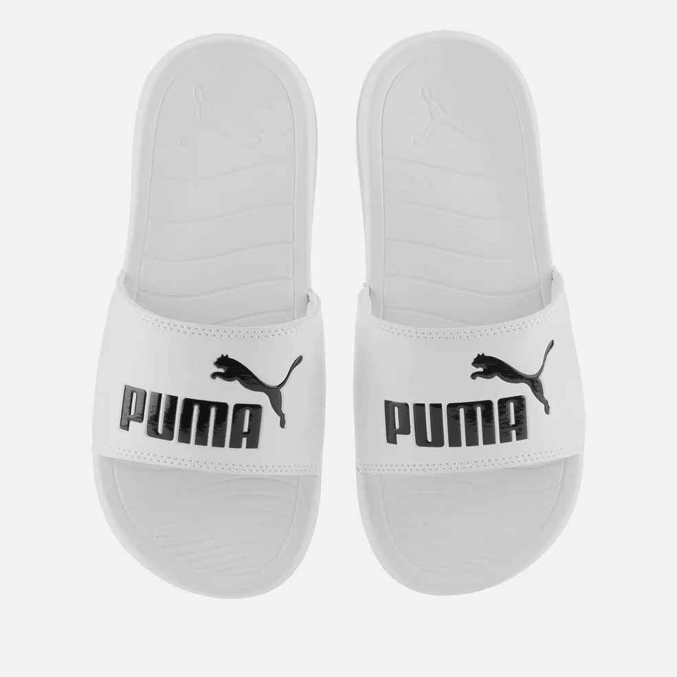Puma Men's Popcat 20 Slide Sandals - Puma White/Puma Black Image 1