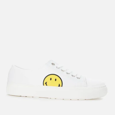 Joshua Sanders Women's Smiley Canvas Low Top Trainers - White