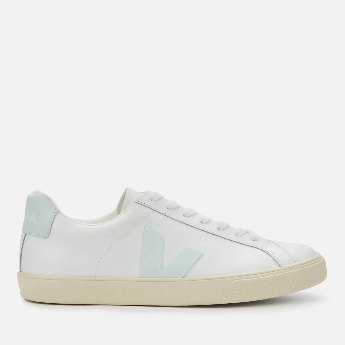 Veja Women's Esplar Leather Low Top Trainers - Extra White/Menthol Image 1