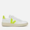 Veja Women's V-10 Leather Trainers - Extra White/Jaune Fluo - Image 1