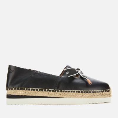 See By Chloé Women's Leather Espadrilles - Nero