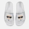 Karl Lagerfeld Women's Kondo II Ikonic Slide Sandals - Silver - Image 1