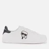 KARL LAGERFELD Men's Kourt Karl Ikonic 3D Lace Leather Cupsole Trainers - White/Black - Image 1