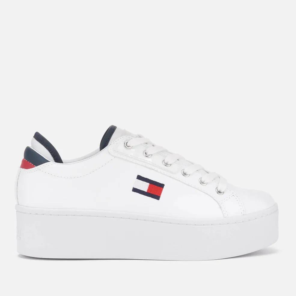 Tommy Jeans Women's Platform Trainers - Red/White/Blue Image 1