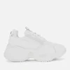 Emporio Armani Women's Leather Chunky Running Style Trainers - Off White/White - Image 1