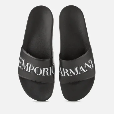 Emporio Armani Men's Slide Sandals - Black/White