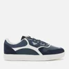 Emporio Armani Men's Suede/Leather Low Top Trainers - Blue/Midnight - Image 1