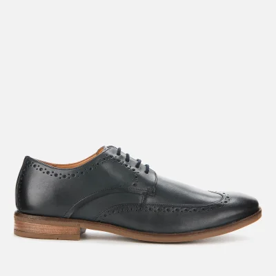 Clarks Men's Stanford Limit Leather Derby Shoes - Navy