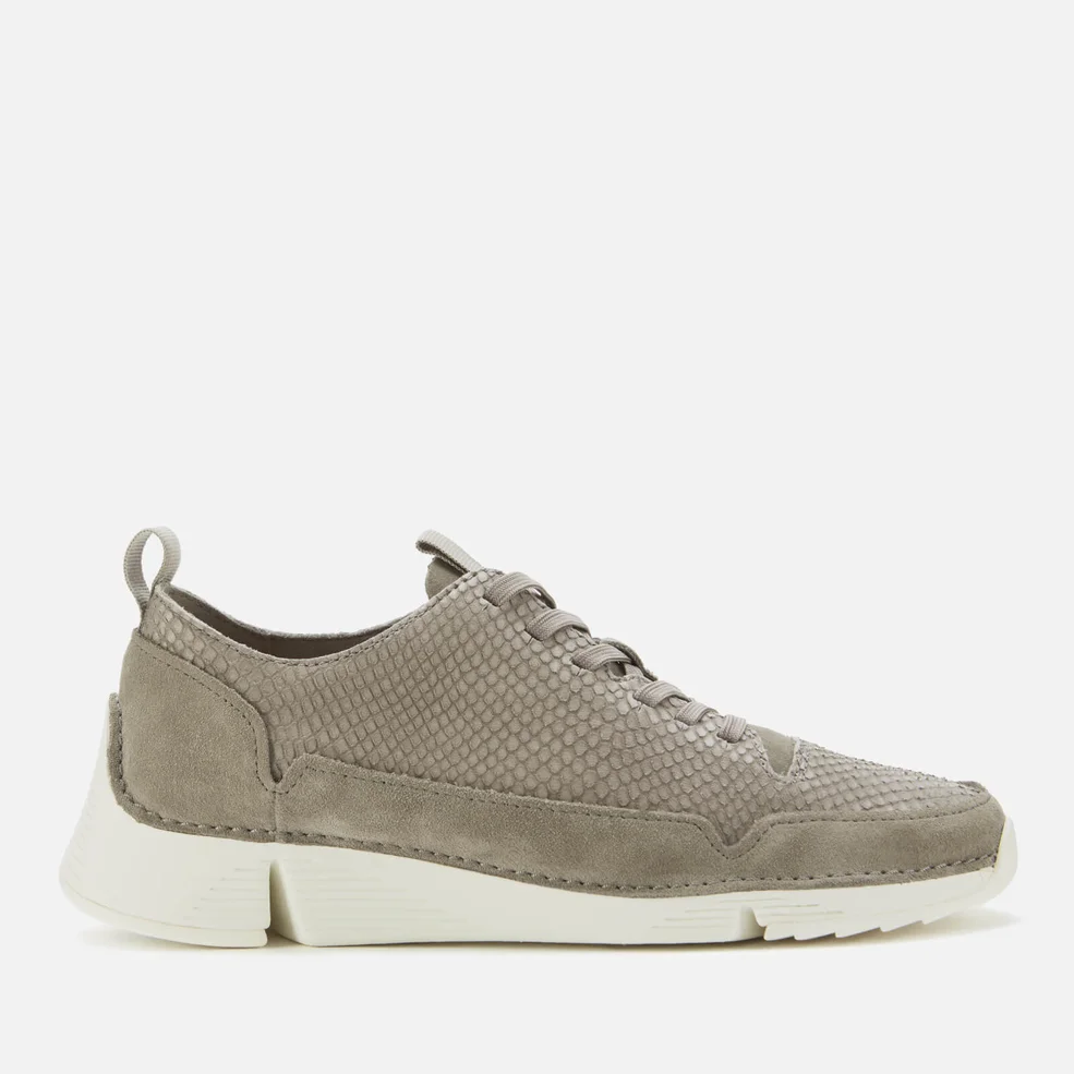 Clarks Women's Tri Spark Trainers - Sage Snake Image 1