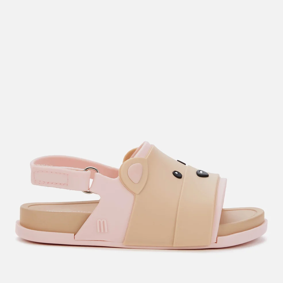 Mini Melissa Toddlers' Beach Slide Bear Sandals - Pink Contrast Image 1