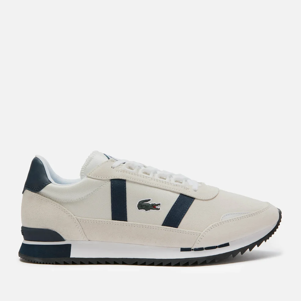 Lacoste Men's Partner Retro 120 Running Style Trainers - Off White/Navy Image 1