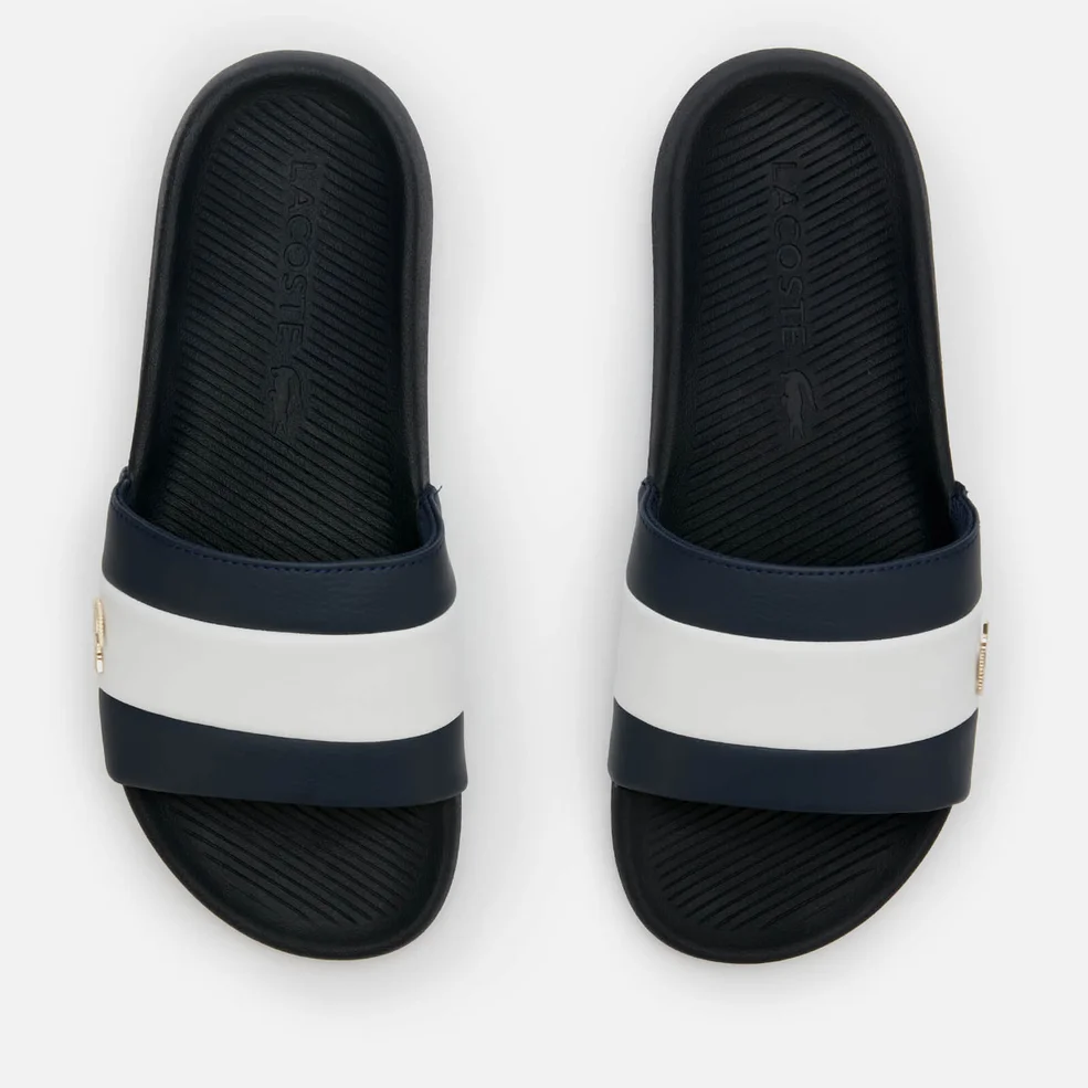Lacoste Men's Croco Slide 120 Slide Sandals - Navy/White Image 1