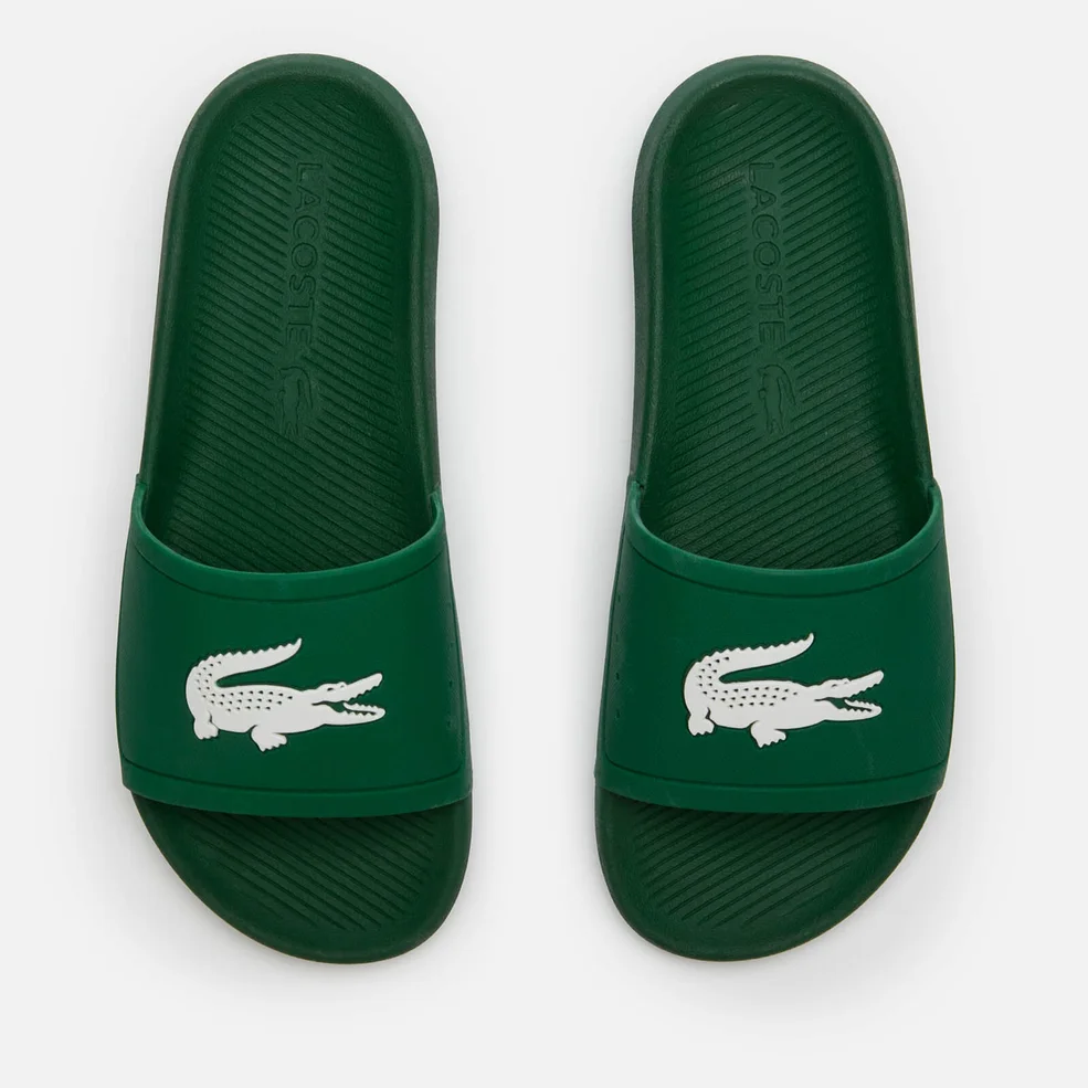 Lacoste Men's Croco 119 Slide Sandals - Green/White Image 1