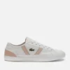 Lacoste Women's Sideline 120 Leather Low Top Trainers - White/Natural - Image 1