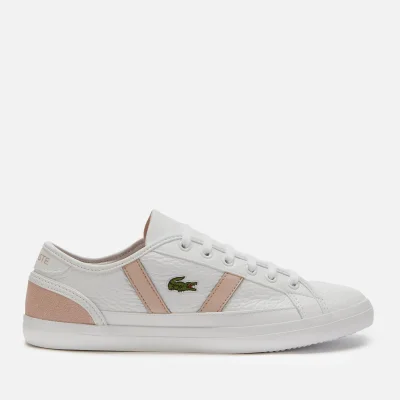 Lacoste Women's Sideline 120 Leather Low Top Trainers - White/Natural