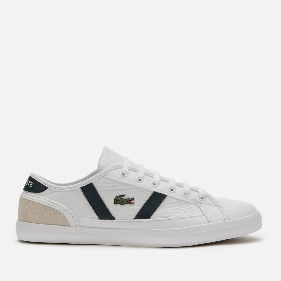 Lacoste Women's Sideline 120 Leather Low Top Trainers - White/Off White Image 1