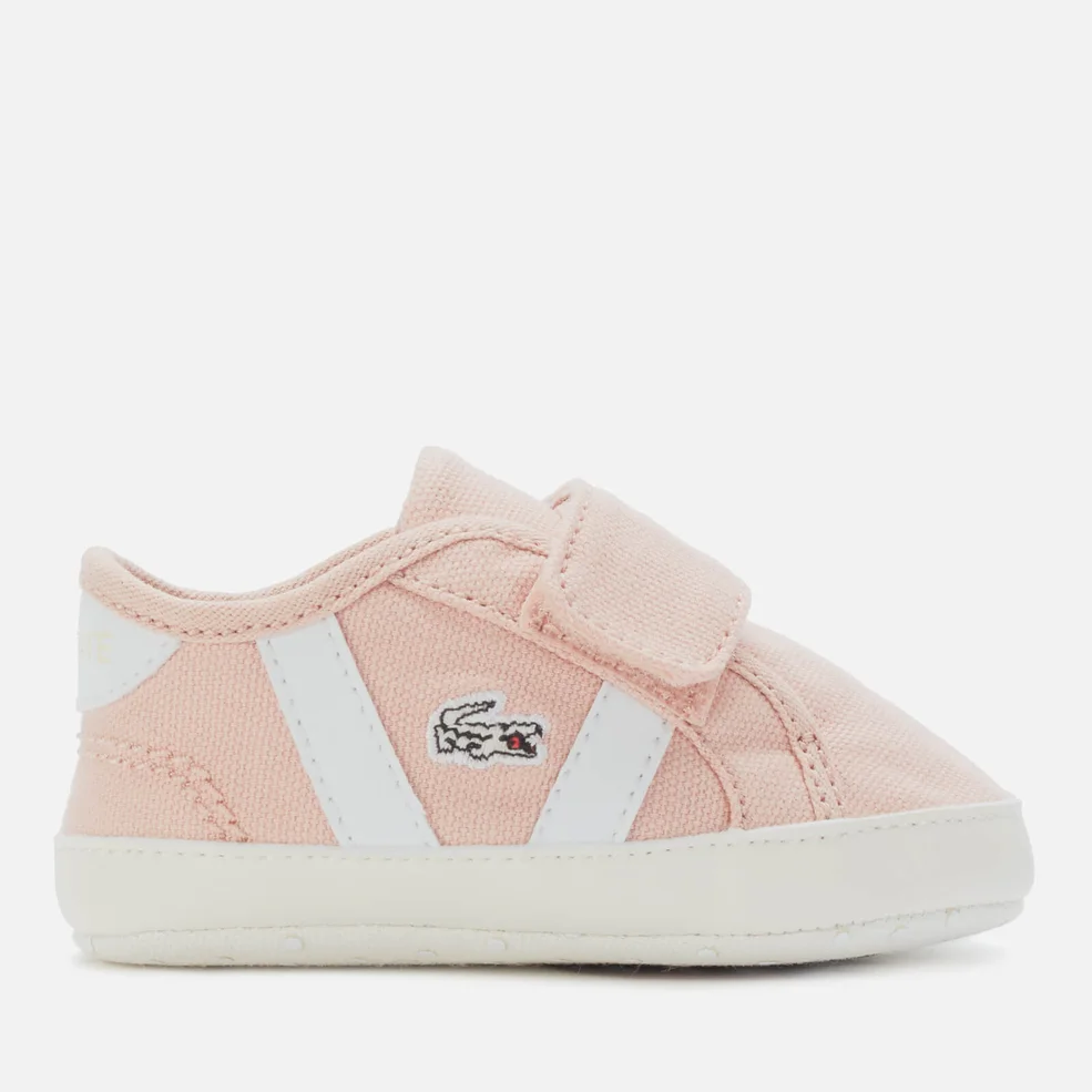 Lacoste Babies Sideline Crib 120 Trainers - Natural/White Image 1