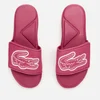 Lacoste Kids' L.30 Strap 120 Slide Sandals - Dark Pink/White - Image 1