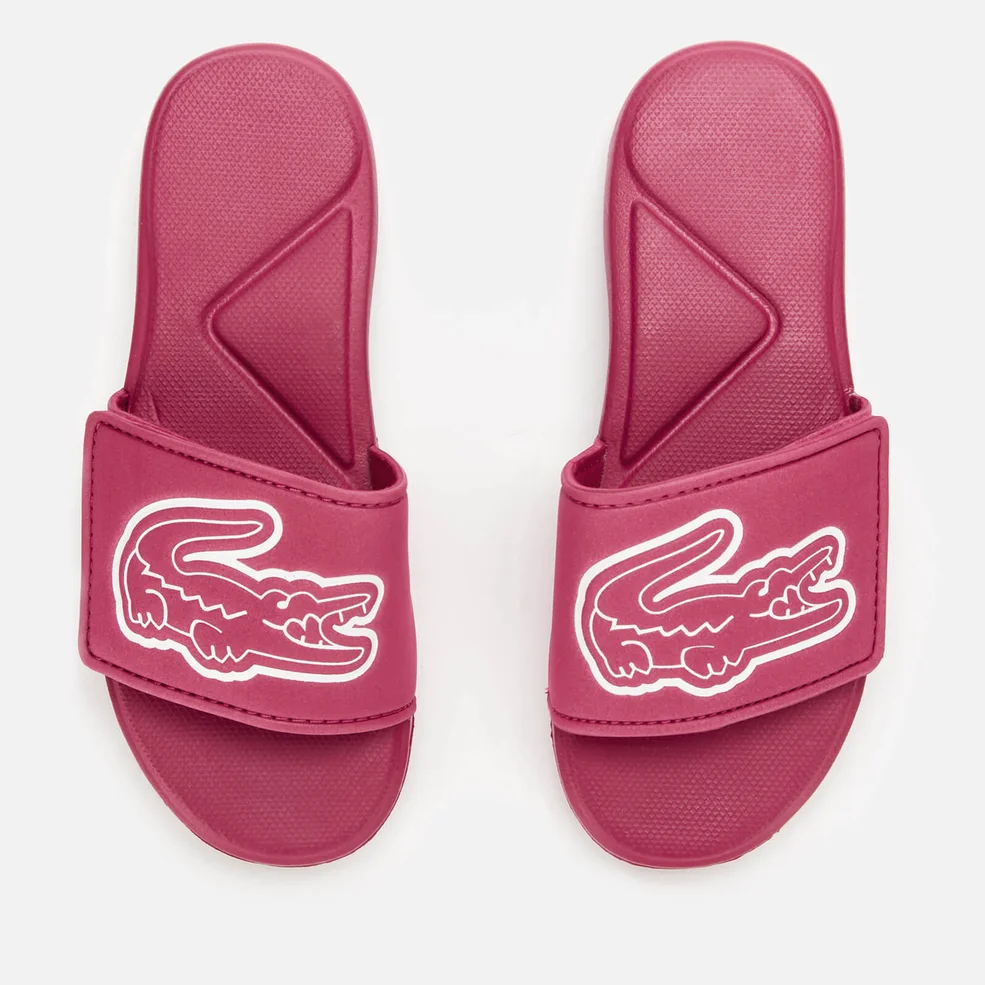 Lacoste Kids' L.30 Strap 120 Slide Sandals - Dark Pink/White Image 1
